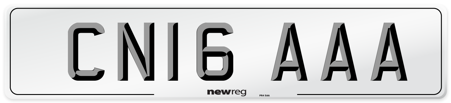 CN16 AAA Number Plate from New Reg